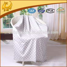 White And Grey Woven 100% Silk Wholesale Throw Blanket